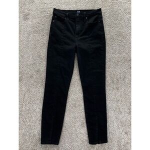 GAP Jeans Womens‎ 28 Black True Skinny High Rise Center Seamed w/Ankle Slits 90s